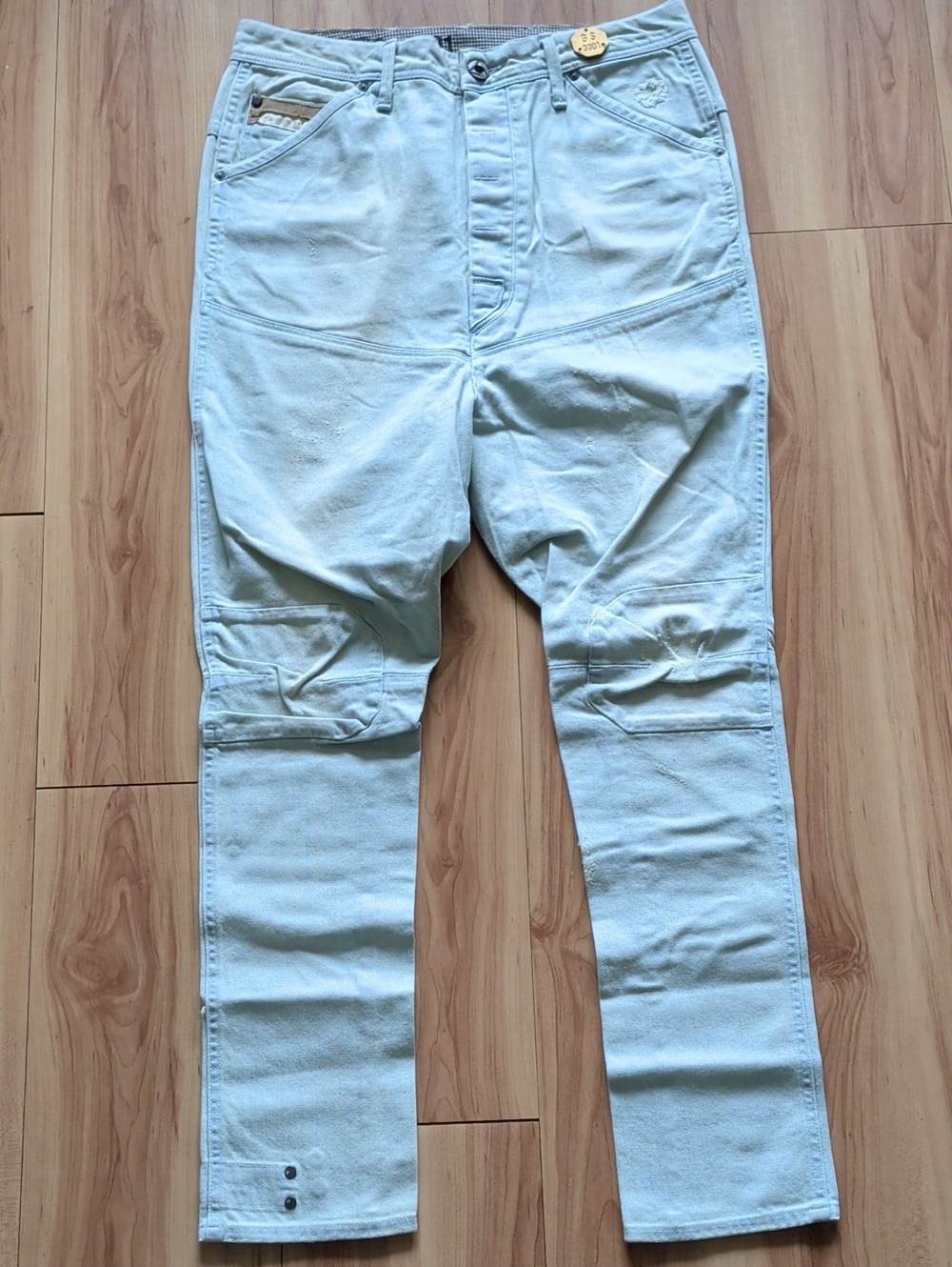 Men's Light Blue Y2K G Star Raw Pants